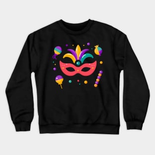 Mardi Gras Theme Crewneck Sweatshirt
